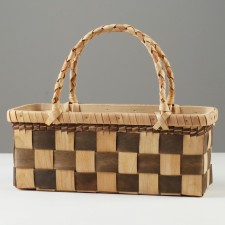 Wicker basket, 32 x 12 x 12.5/25.5 cm, sequoia