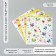 Scrapbooking paper bilateral "butterflies and donuts" density 180 grams set 5 pcs 30.5x32 cm 10