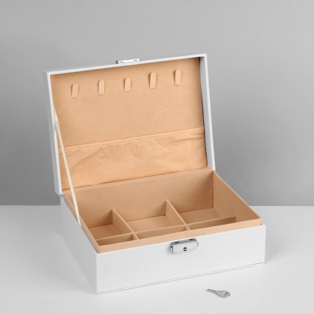 Strack for jewelry "Casket" A removable stand, 17 × 23 × 8.5 cm, white color-8