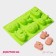 Baking uniform “New Year”, silicone, 27 × 17 × 3 cm, 6 cells (8 × 7 × 3 cm), green color