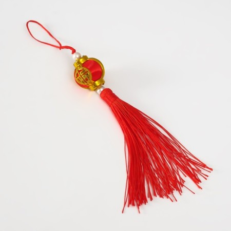Textile suspension, plastic "Chinese flashlight with hieroglyph" 2.8x2.8x17 cm-3