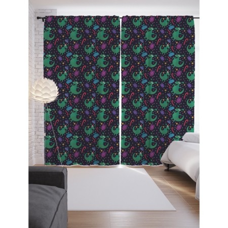 Photostes "Dragon with a gift", Saten, size 145x265 cm, 2 pcs