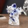 Souvenir Ceramics "Games Slonets" Blue with gold 10x6x10.2 cm