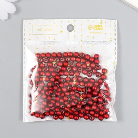 Beads for creativity Plastic "Dark Red" set 200 pcs d = 0.6 cm-3