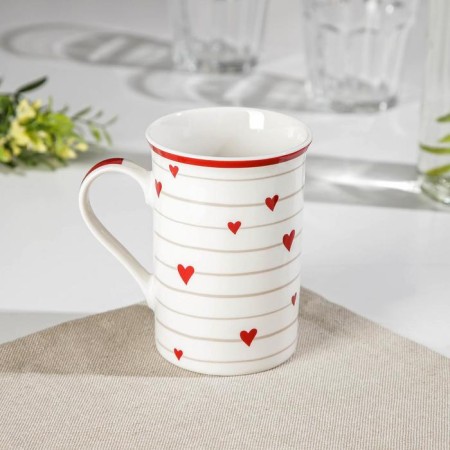 Porcelain shade mug "Cardon Melody", 300 ml, white color-2