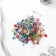 English pins, 18 mm, 100 pcs, colorful color