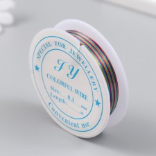 Wire for beads D 0.3 mm, 12 m, multi -colored # 1