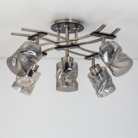 Ceiling chandelier Citilux "Merida" CL142155, 65x65x45 cm, 5x75W, E27, Gray color-1