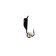 Mormyshka column black, red eye + ball silver, weight 0.5 g