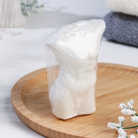 Figure candle "Male torso", 10 cm, white-1