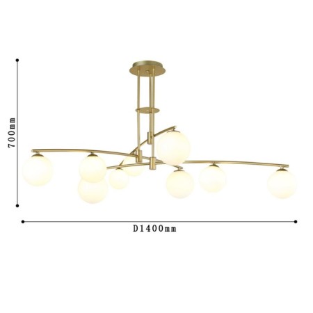 Equilibrium hanging chandelier 1400 mm, G9LED 45W-2