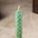 A candle from wax with nettles "from the evil eye and negativity", 13x1.7 cm, 1 hour, green
