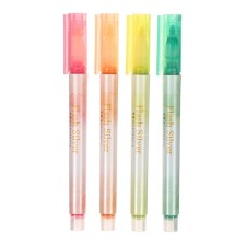 A set of markers of textbooks 4 colors, with sparkles