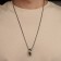 Pompeii pendulum of the Pompeii ring on the thread, the color is black silver, 70 cm