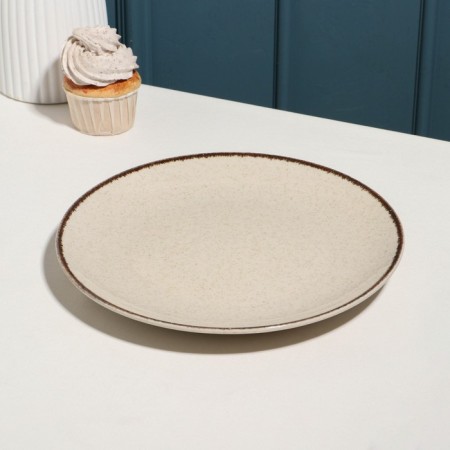Plate "Pearl", d = 25 cm, beige, porcelain-1
