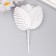 Decor for creativity "Birch sheet" silver 1 set = 1 bouquet, in the bouquet 10 pcs 10 cm