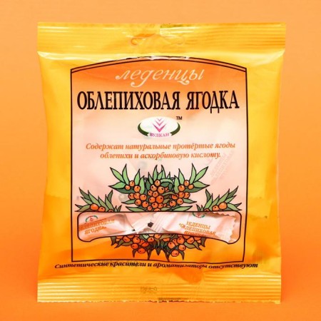 Lollows "sea buckthorn", with colds and flu, 50 g