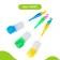 Brush for bottles, with a sponge, color mix