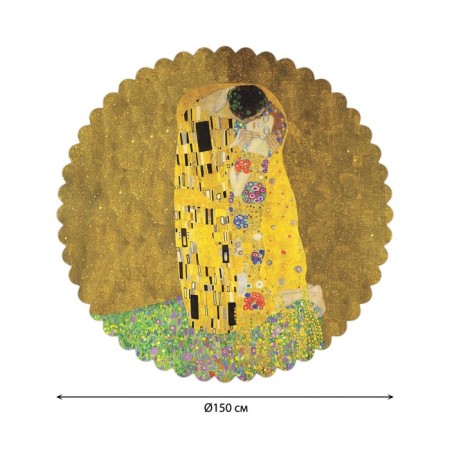 Gabel “Gustav Klimt Kiss”, Round, Saten, D = 150 cm on the table-1