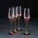 A set of glass glasses for champagne "Electric copper", 160 ml, 4 pcs