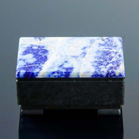 Casket, 9x6x5 cm, azure, coil-2