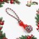 Cable toy with a bone, up to 150 g, up to 40 cm, red-white-green