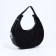 Bag-baget with zipper, black/black rhinestones
