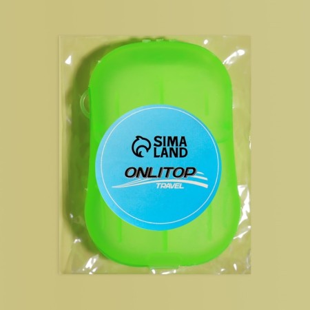 Leaf soap, in plates, 18 (± 2) pcs, in case, green color-6