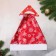 New Year's cap "White snowflakes" 28x40 cm, red