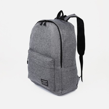 Young backpack from textiles on lightning, 3 pockets, color gray color-2