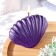 Figure candle "shell", 4x9x6.5 cm, purple, in the box