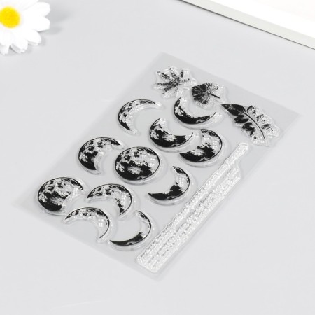 Stamp for creativity Silicon "Phases of the Moon" 16x11 cm-1