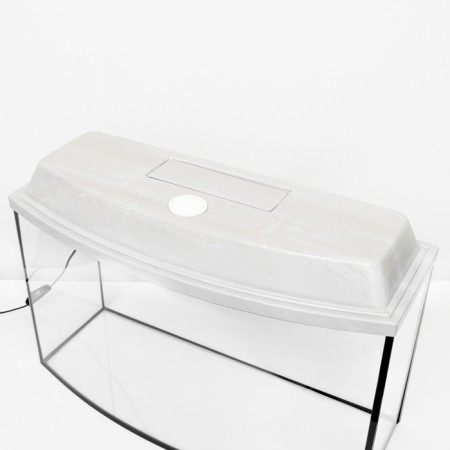 Aquarium "TV" with a lid, 55 liters, 63 x 25 x 36/41 cm, bleached oak-2
