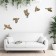 Wall decoration, plaster panel "birds" 5 pcs, bronze