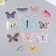 Butterflies cardboard "Flower. Tints" set 12 pcs h = 4-10 cm on magnet