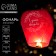 Wish flashlight "Happy Wedding", Dome, Red