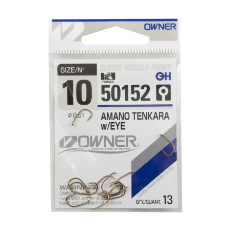 The hook Owner Amano Tenkara Weye Brown No. 10, 13 pcs.-2