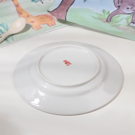 Porcelain plate "Panda", d = 20 cm, white-2