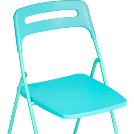Fold plastic stool, metal/plastic, blue/blue 43x46x81 cm-5