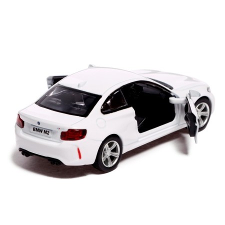 Metal machine BMW M2 Coupe, 1:32, inertia, doors open, white color-3