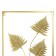 Panel interior metal "Fern leaves" blue-gold 1x39.5x60 cm