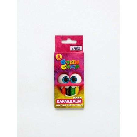 Color pencils, plastic, 6 -zv mini, hexagonal bukibyaki