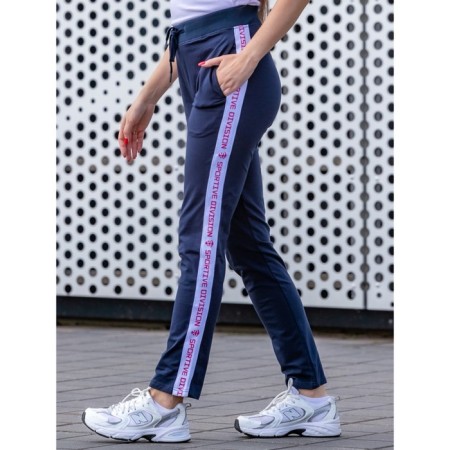 Women's pants is ISEE, size 44, blue, red color-1
