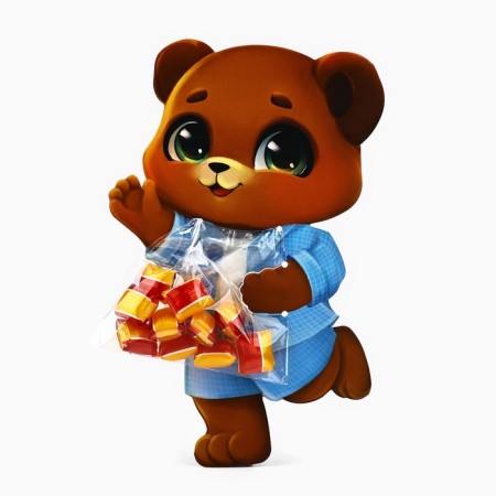 Package for sweets "Bear", 11 x 6 cm