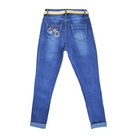 Jeans for girls, height 140 cm, blue color-1