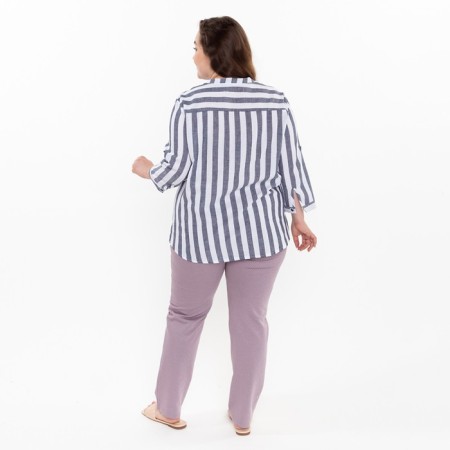 Women's pants homemade, lilac color, size 56-2