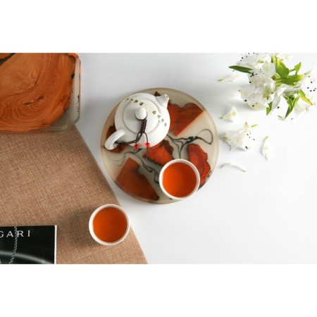 Majestic tray, with epoxy resin, d = 19.5 cm-2