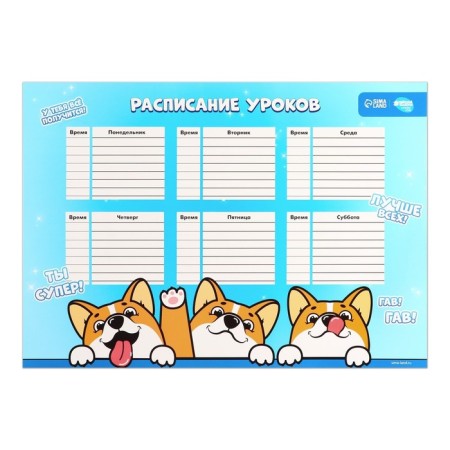 Corgi Jackie Lessons Schedule A3-1