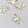 Decor for creativity metal, rhinestones "Maple leaflet with pearl" 1.7x1.3 cm