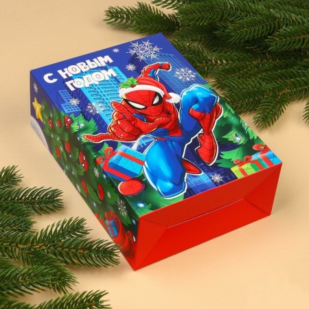 Gift box "New Year" 16x23x7.5 cm, Spider-Man-6